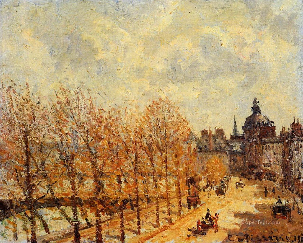 the malaquais quay in the morning sunny weather 1903 Camille Pissarro Oil Paintings